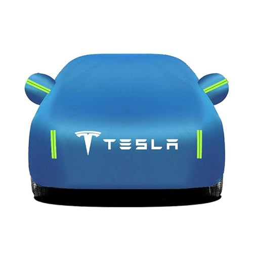 Autoabdeckung für Tesla Model X (5seats) 2015-2024, Autogarage Abdeckung Wasserdicht, Abdeckplane Auto Staubdicht Autohülle Autoplane Wasserdicht UV-Schutz Regen Schneefest,C Blue von JVTMMY