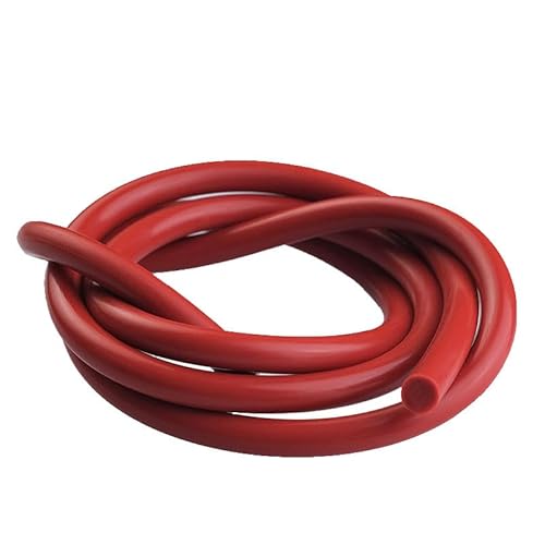 JWOO 5M VMQ-Rundschnur aus massivem Silikon, roter Gummidichtungsstreifen, hohe Temperaturen, Durchmesser 1–18 mm, VMQ-Massivstreifen(10mm x 5M) von JWOO