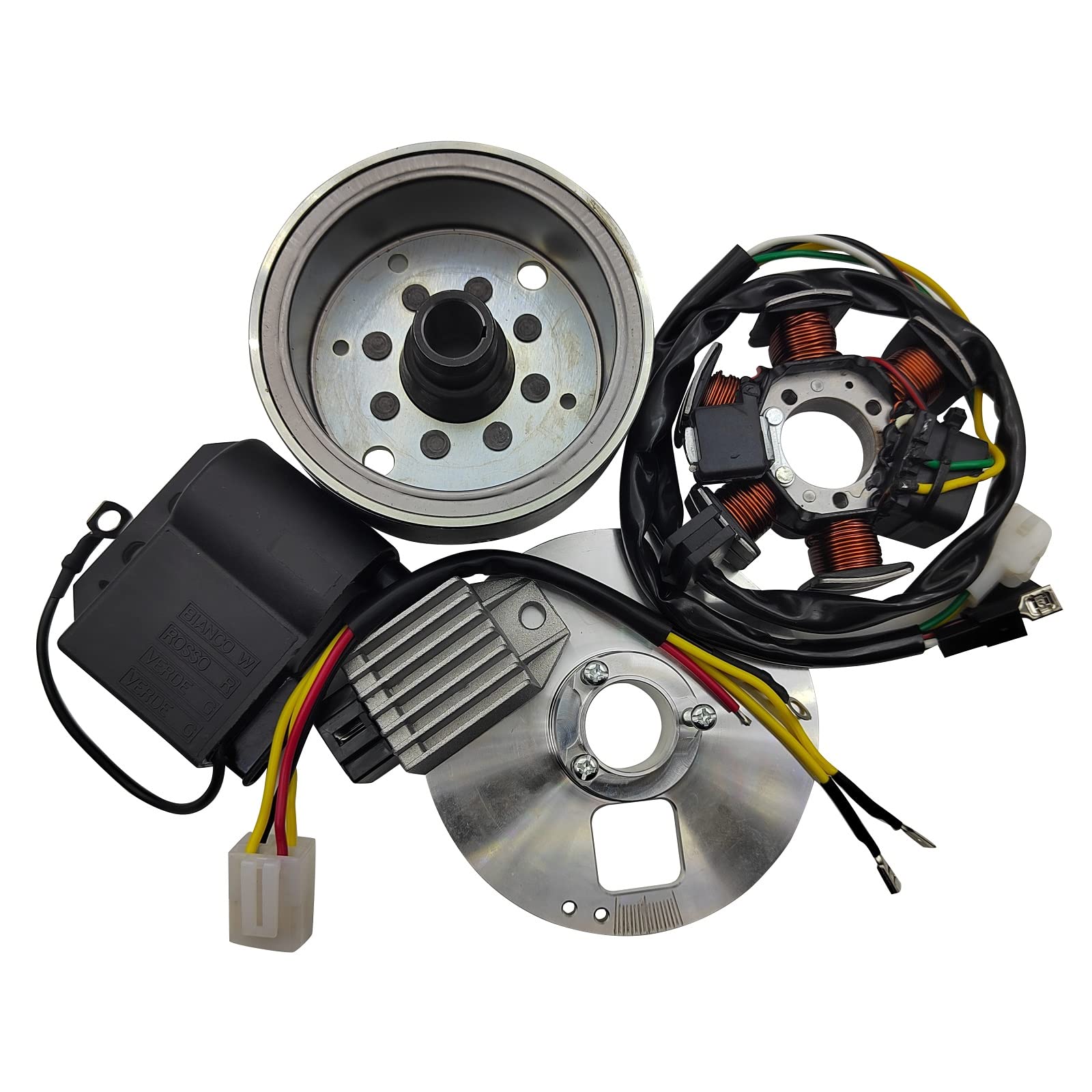 JXCATV 12V Ducai Zündung Elektronenwechsel Generator Konvertierungs kit für Zündapp Simson Aprilia Kreidler Tomos Puch Yamaha DT (110mm) von JXCATV