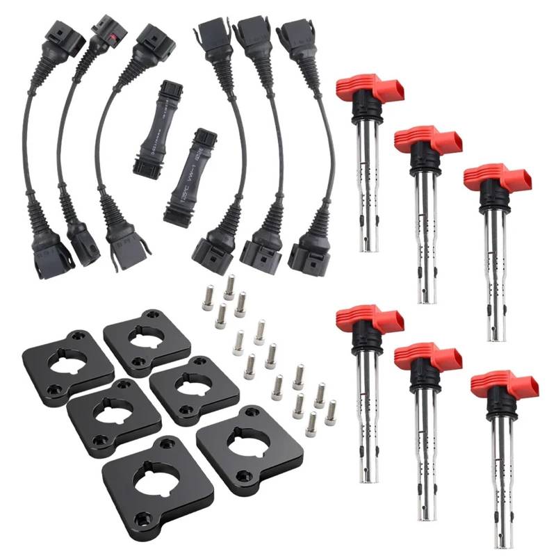 Kfz-Zündspule Zündspulenpakete, Umrüstkabelbaum, ICM-Bypass-Kit, Spulenpaketplatten, passend for Audi 2.7T S4 RS4 B5 2.7T Zündspule High Power Performance Elektrospule Ersa von JXMFKBB