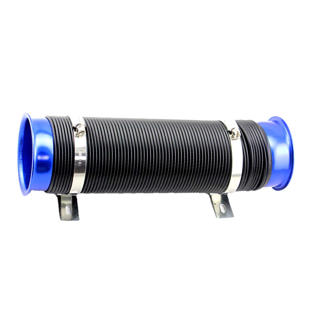 Luftfilter-Ansaugschlauch Luftkanalschlauch, verstellbar, 76 mm, universelles Kaltluftansaugrohr for Autos, flexibles Kanalrohr, Schlauchleitung, Induktionssatz Ansaugschlauch Luftfilter für(Blue) von JXMFKBB