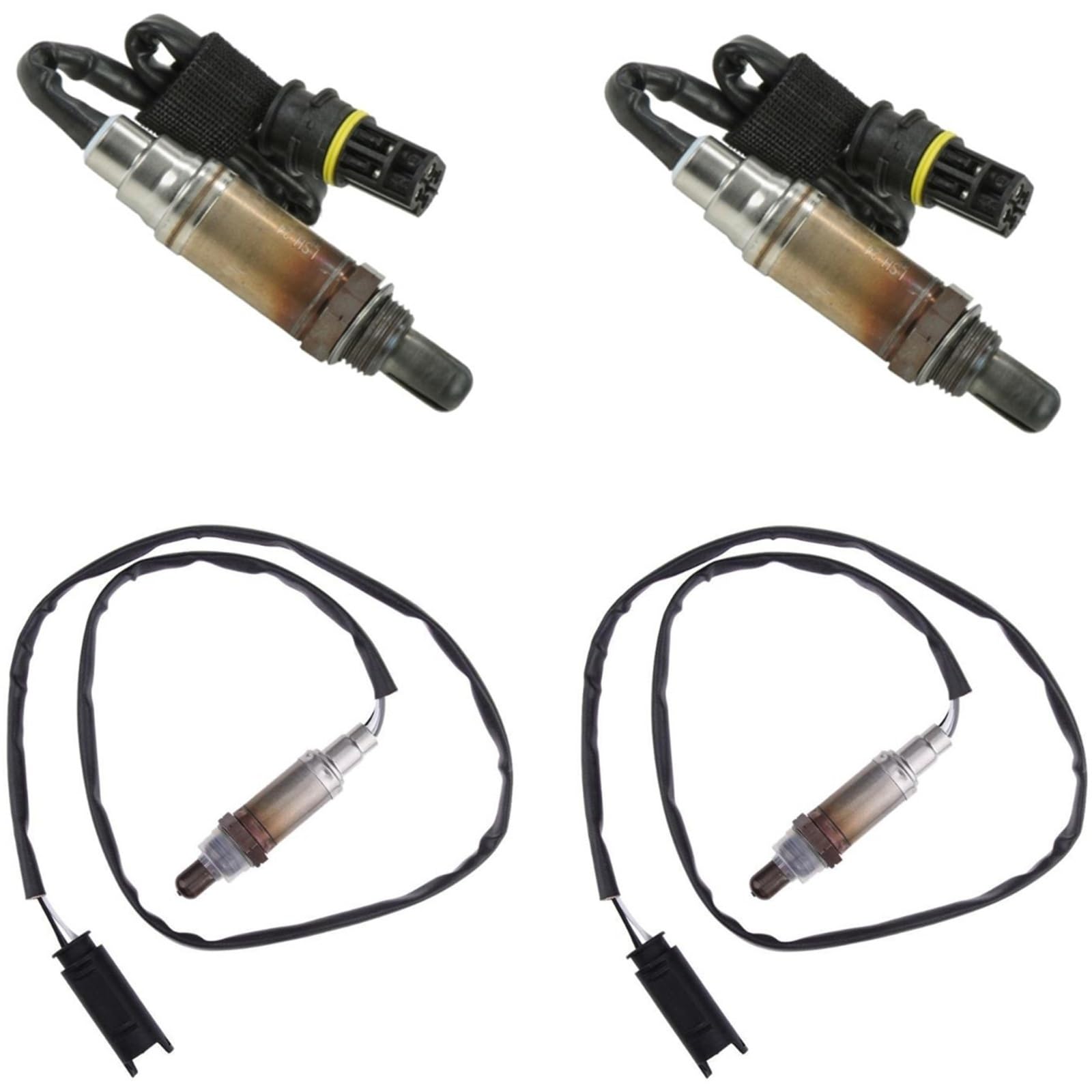 Sauerstoffsensor für Kraftfahrzeuge 4 Stück O2-Sauerstoffsensor Upstream & Downstream/Passend for BMW 323i 325i X3 X5 E39 E46 Z3 Z4 Metall + Kunststoff Brandneues Autozubehör Sauerstoffsensor von JXMFKBB