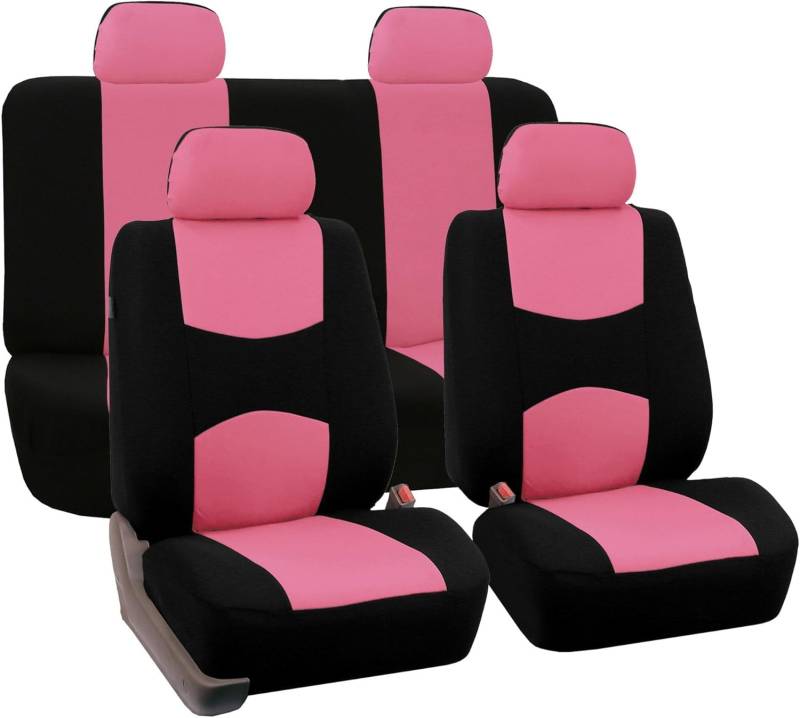 JXTTJ Auto Sitzbezüge Set für Audi A3 2005 2006 2007, Atmungsaktiv Bequem Vorne Und Hinten Auto-Schonbezüge Stoff Sitzbezug Innenraum Schonbezüge,E-Pink von JXTTJ