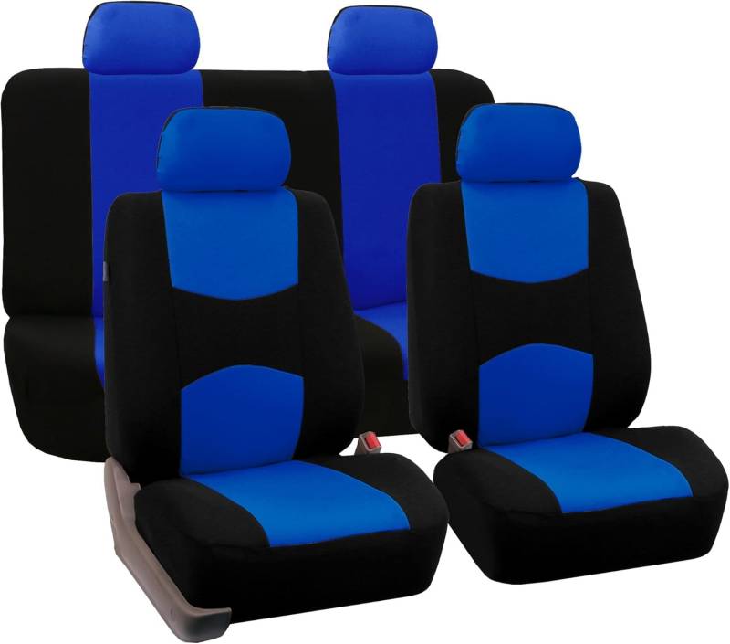 JXTTJ Auto Sitzbezüge Set für Audi Q7 2006-2014, Atmungsaktiv Bequem Vorne Und Hinten Auto-Schonbezüge Stoff Sitzbezug Innenraum Schonbezüge,B-Blue von JXTTJ