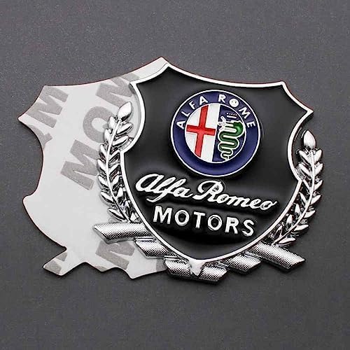 Metall Autoaufkleber für Alfa Romeo Giulia Giulietta Mito Stelvio 159 156 147,Auto Autoaufkleber, Abzeichen Logo Aufkleber Personalisierte Aufkleber Zubehör,B von JXZXC