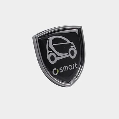 Metall Autoaufkleber für Smart 450 451 453 Fortwo Forfour,Auto Autoaufkleber, Abzeichen Logo Aufkleber Personalisierte Aufkleber Zubehör,B von JXZXC