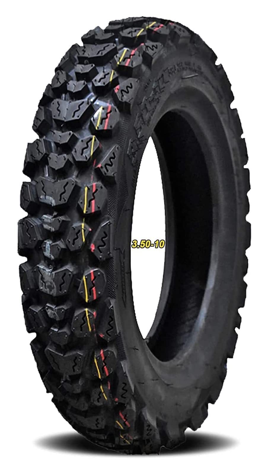 Elektrorollerreifen 3.50-10 Rollerreifen Tubeless Offroad Street Reifen All Terrain Reifen Rollerreifen für Motorrad Moped Elektroroller Vorne oder Hinten passt auf 10 Zoll Felge E von JYCCH