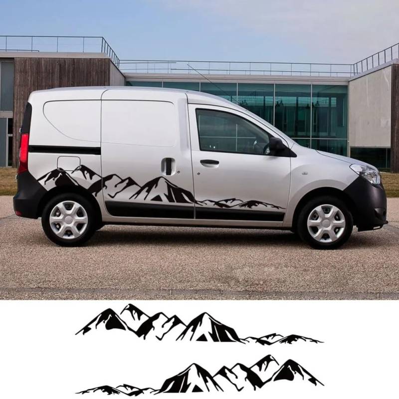 Van Aufkleber Für Renault Dacia Dokker Camper Auto DIY Seitentür Streifen Grafik Vinyl Dekor Aufkleber Auto Tuning Zubehör, Auto Aufkleber von JYMADLY