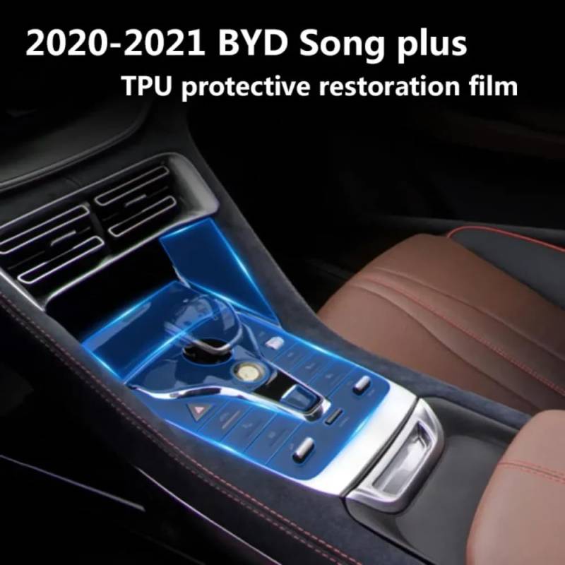 TPU-Innenraum-Mittelkonsolen-Navigationsinstrument-Bildschirm, transparente Schutzfolie, für BYD Song Plus DMI EV 2021-2022 von JYMALISA