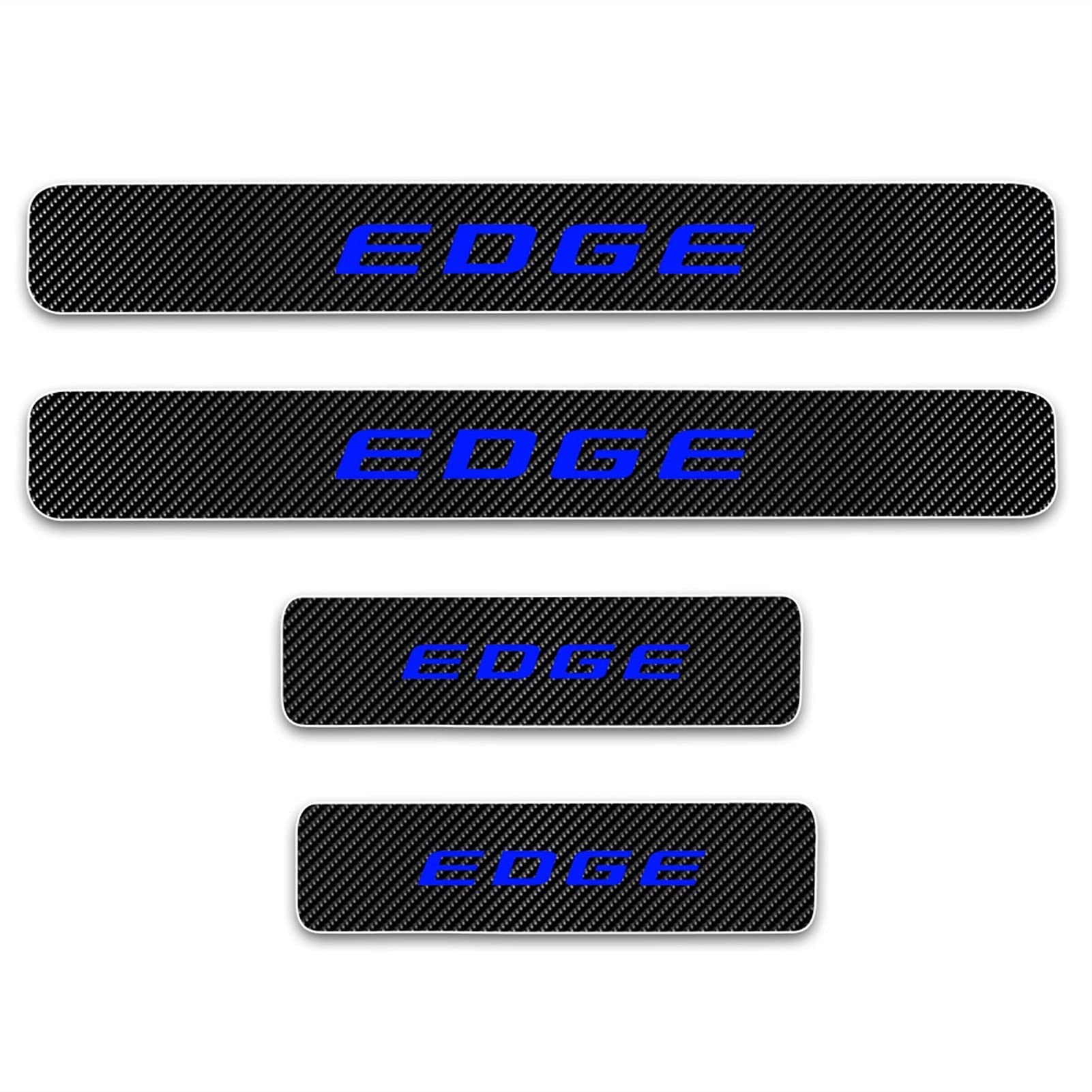 4 STÜCKE Auto Kohlefaser Einstiegsleisten Für Fo-rd Edge Tuning Zubehör Car Scuff Plate Türschwelle Sill Aufkleber,Blue von JYMLOV