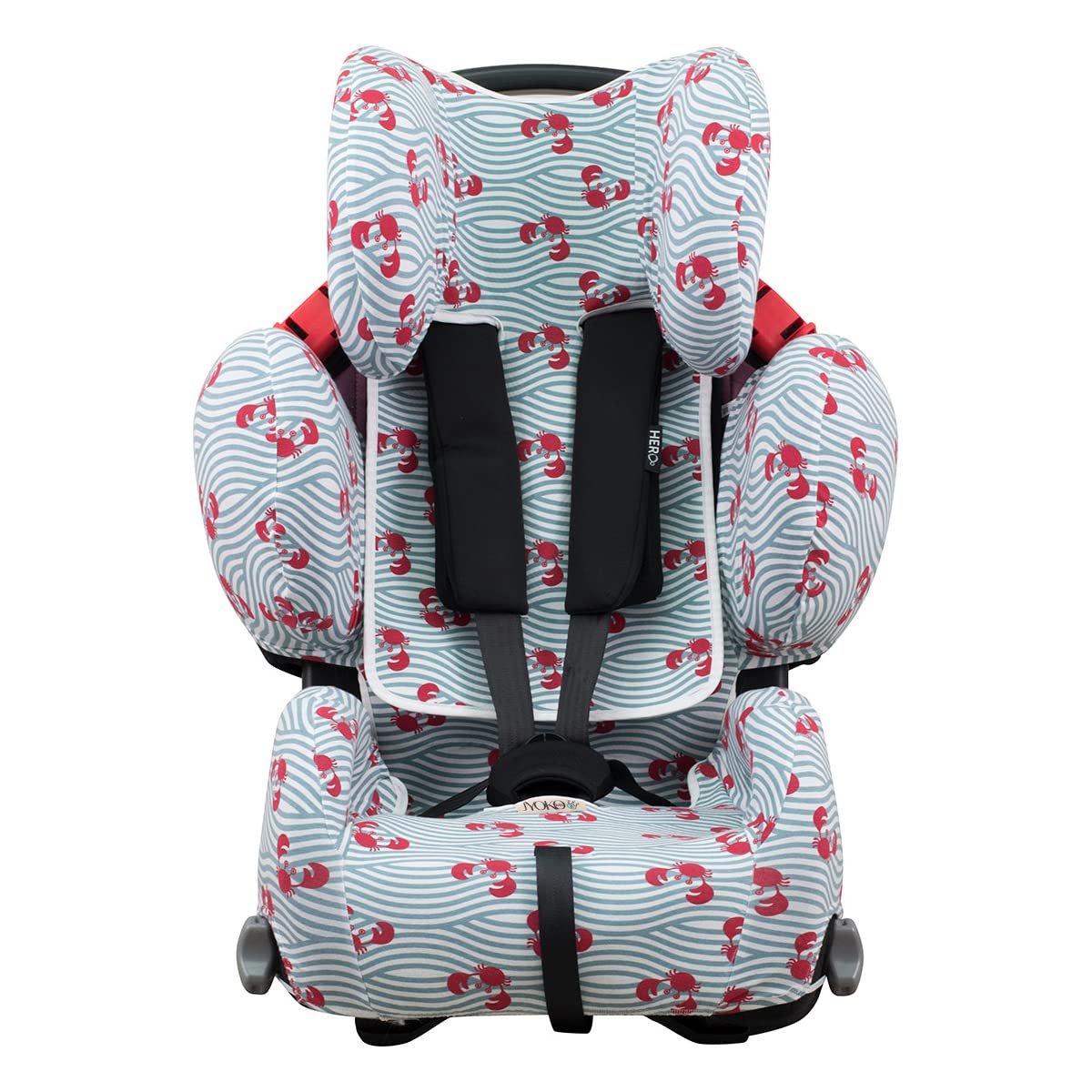 JYOKO Kids Bezug für Autositz kompatibel mit Recaro Young Sport Hero, aus Baumwolle (Crabby) von JYOKO