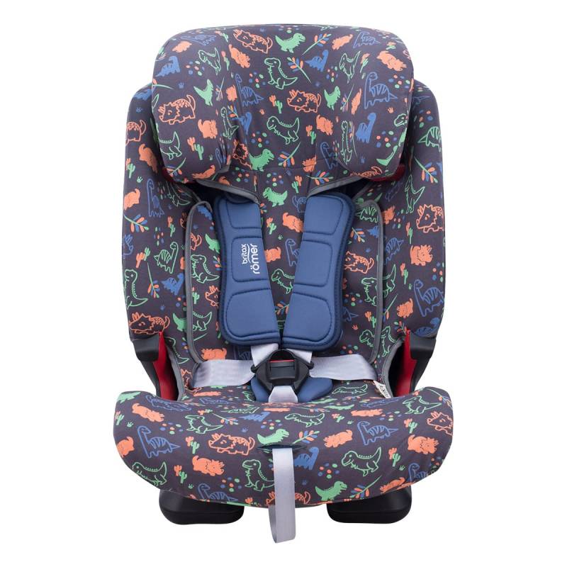 JYOKO Kids Bezug für Autositz kompatibel mit Romer Advansafix, Evolva IV M, aus Baumwolle (Happy Dino, ADVANSAFIX IV-M-R) von JYOKO