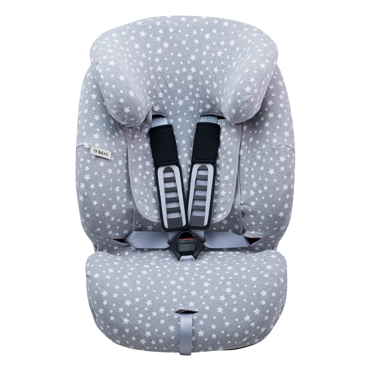 JYOKO Kids Bezug für Autositz kompatibel mit Romer Advansafix, Evolva IV M, aus Baumwolle (White Star, ADVANSAFIX-EVOLVA) von JYOKO