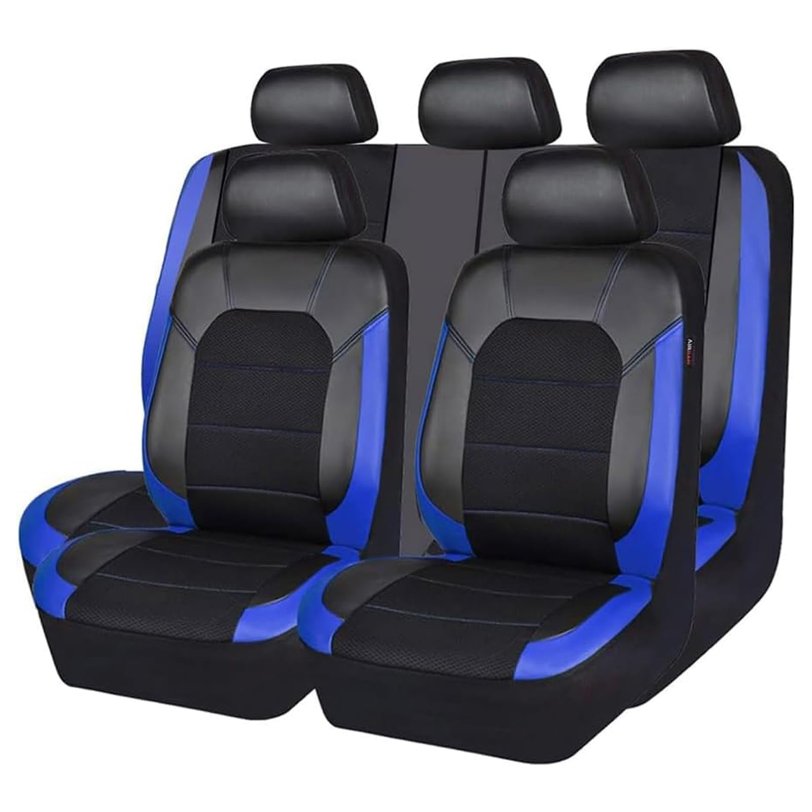 JYRCWTPY Leder Auto Sitzbezüge für Jeep Renegade 2015-2020 5 Seats Rutschfester Autositzschoner Universelle Sitzkissen Schonbezüge Auto Zubehör,Blue/A von JYRCWTPY