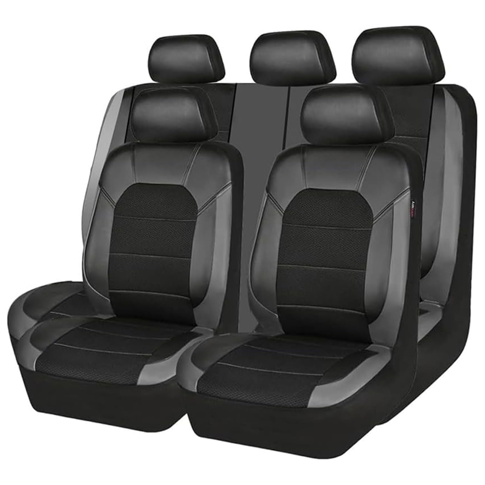 JYRCWTPY Leder Auto Sitzbezüge für Jeep Renegade 2015-2020 5 Seats Rutschfester Autositzschoner Universelle Sitzkissen Schonbezüge Auto Zubehör,Grey/A von JYRCWTPY