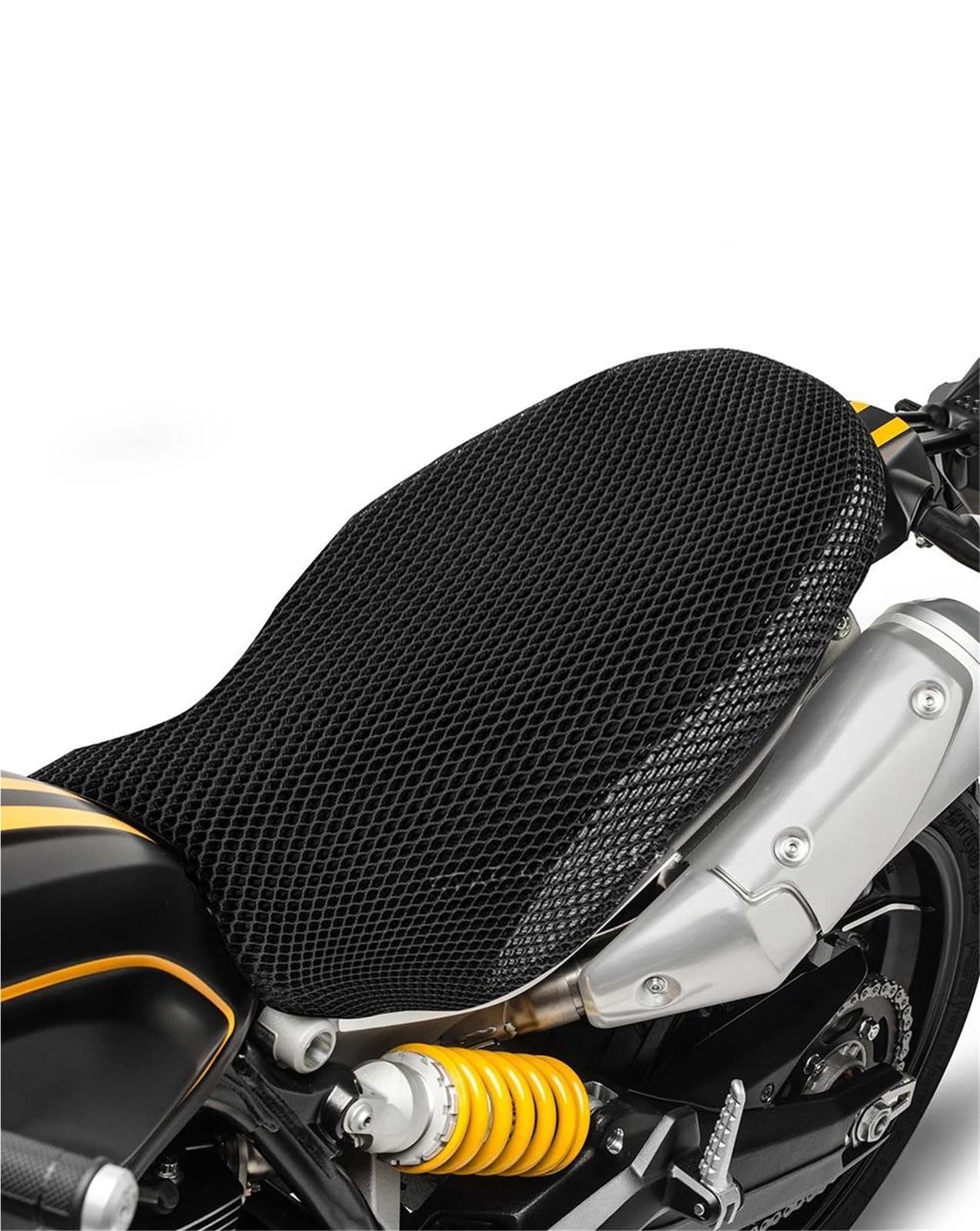 JYTWEGEV Für Ducati Scrambler 1100 Sport Pro Motorrad Schutz Kissen Sitzbezug Nylon Stoff Sattel Sitzbezüge Zubehör von JYTWEGEV