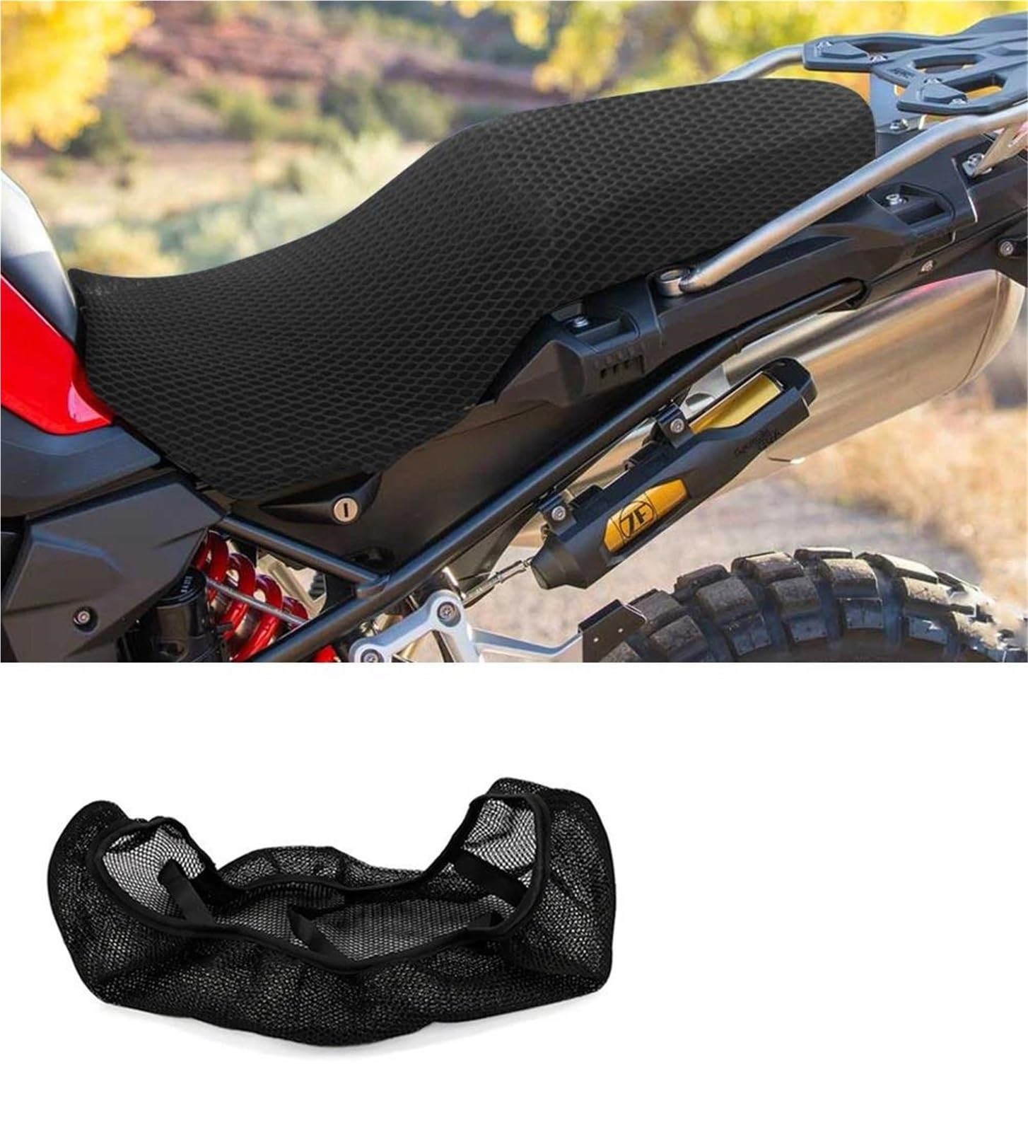 JYTWEGEV Motorrad 3D Atmungsaktive Sitzbezug Anti-Rutsch-Kissenbezug F750GS F850GS 2019 2020 2021 2022 - F 750 850 GS von JYTWEGEV