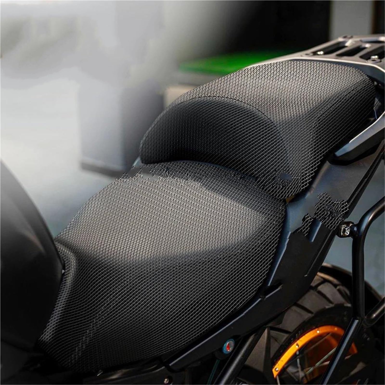 JYTWEGEV Motorrad 3D Strahlendes Sitzkissen Passagier Nylon Sitzbezug Für Benelli TRK 552 TRK552 TRK 552 X 2024- von JYTWEGEV