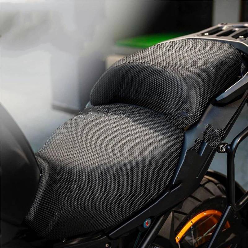 JYTWEGEV Motorrad 3D Strahlendes Sitzkissen Passagier Nylon Sitzbezug Für Benelli TRK 552 TRK552 TRK 552 X 2024- von JYTWEGEV