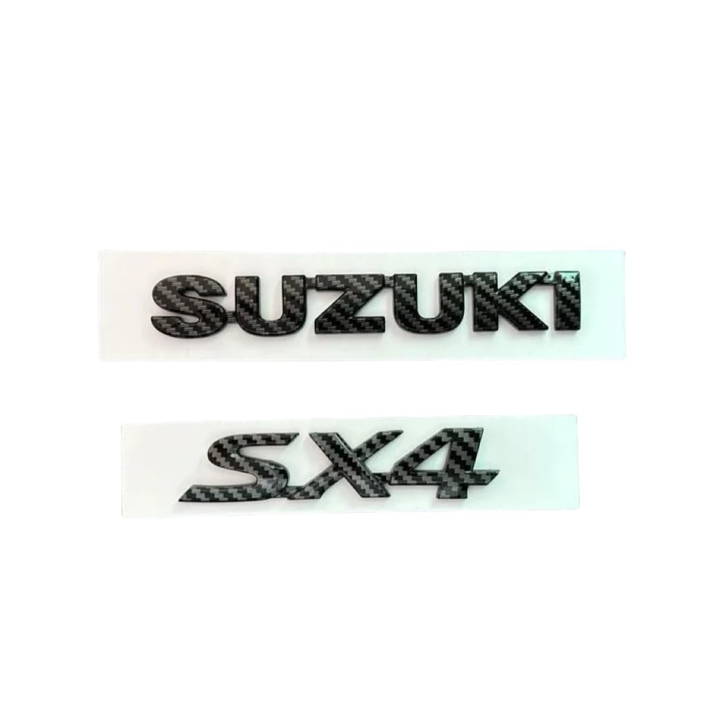 Auto Emblem für Suzuki SX4 S-Cross 2018, Buchstaben Aufkleber Letters Logo Emblem Abzeichen Trunk Lid Emblem Side Fender-Aufkleber Tuning Modifikation Dekoration Zubehör von JYWLKQ