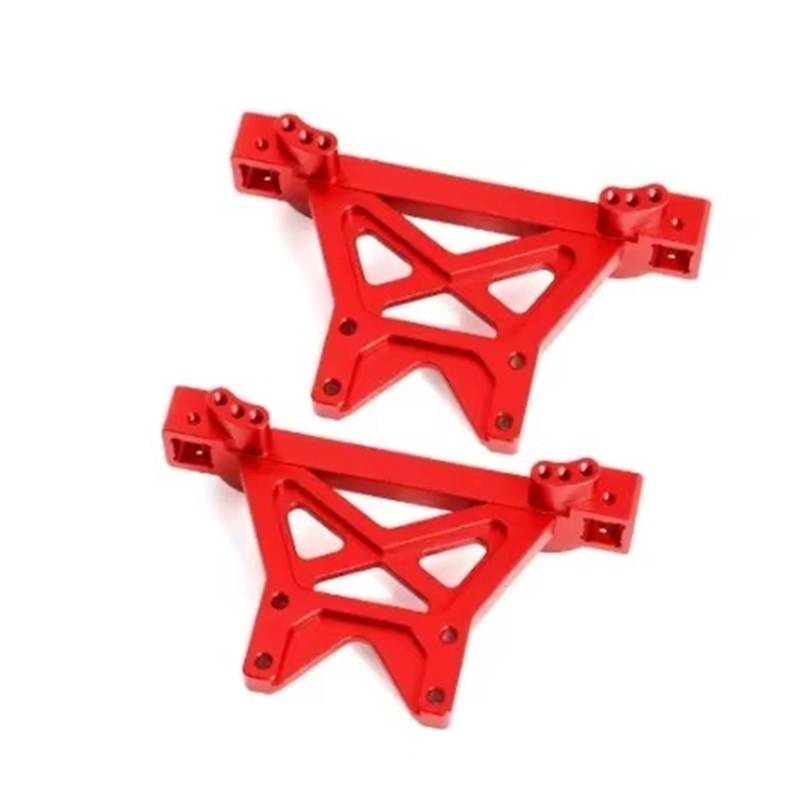 JYYTERD RC Auto Upgrade-Teile Kompatibel Mit Für traxxas Für E-MAXX Für T-MAXX 1/10 RC Auto Upgrade Teile Zubehör Metall Vordere Und Hintere Stoßdämpferbrücke 4917(Red) von JYYTERD