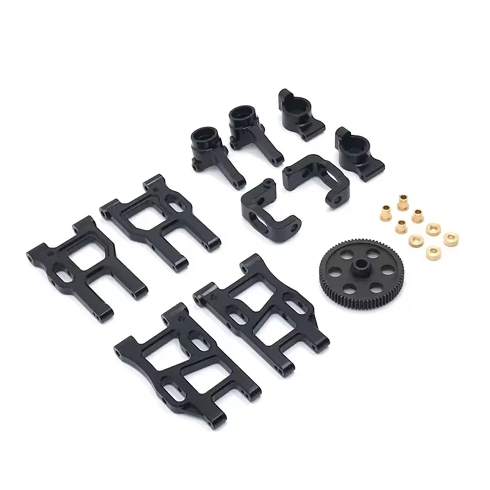 JYYTERD RC Auto Upgrade-Teile Kompatibel Mit LC Für Rennen Für PTG-2 1/10 RC-Auto 10 Stück Hinter Dem Unteren Arm Eingerichtetes Upgrade-Ersatzteile(Black) von JYYTERD