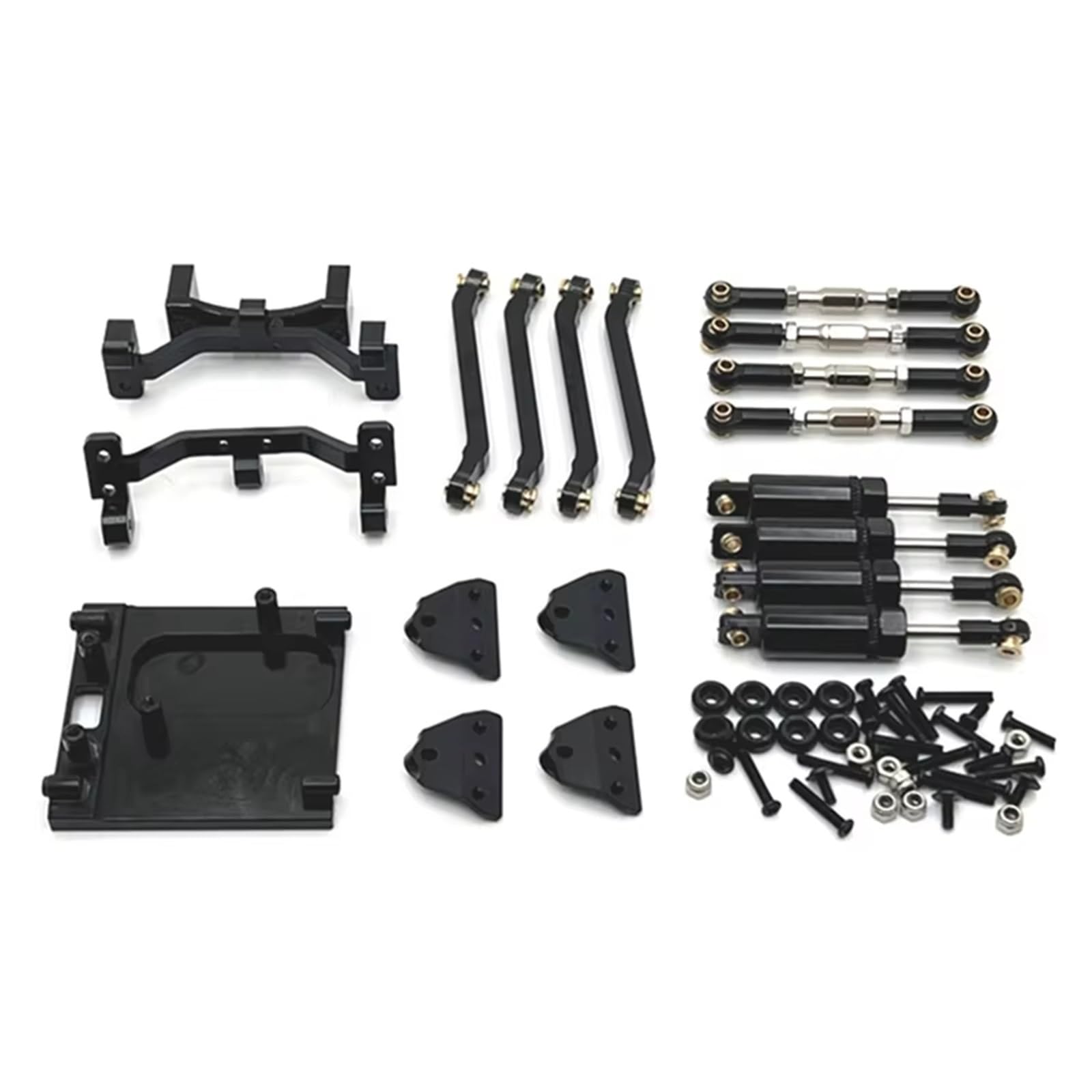 JYYTERD RC Auto Upgrade-Teile Kompatibel Mit MN Für MN99S 1/12 RC Auto Aluminium Zugstange Stoßdämpfer Set Upgrade Teile Zubehör von JYYTERD