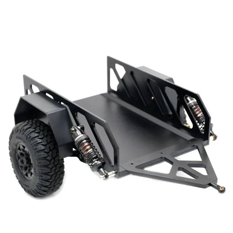 JYYTERD RC Auto Upgrade-Teile Kompatibel Mit TRX-4 4082 8083 D90 Für SCX10 90046 1/10 Simulation Für Klettern Auto CNC Metall Für Kleine Anhänger(Black) von JYYTERD