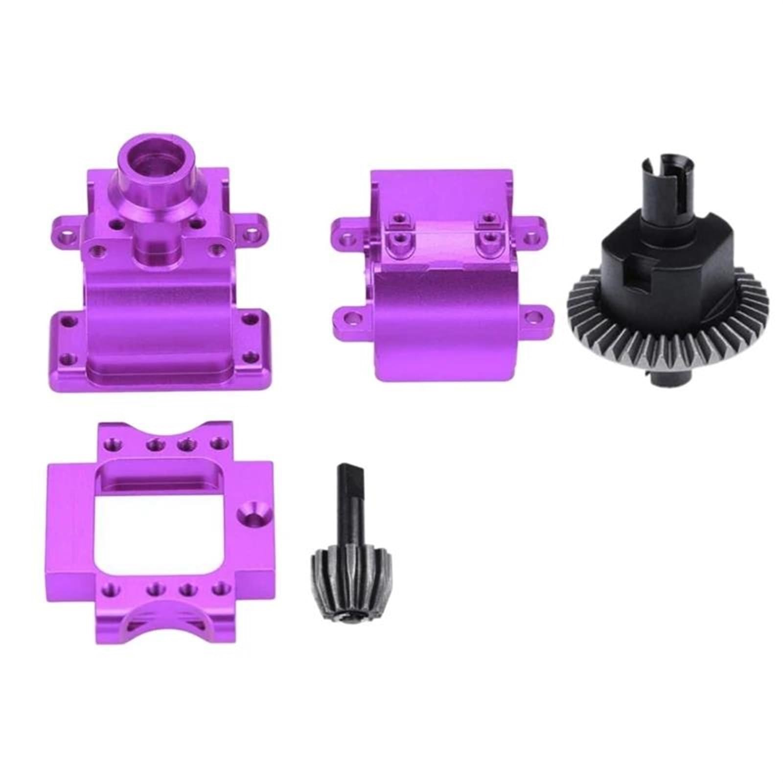 JYYTERD RC Car Getriebe Kompatibel Mit HSP 94122 94155 94166 94177 94188 1/10 RC Auto Upgrade Teile Metall Differential Und Getriebe Getriebe(Purple) von JYYTERD