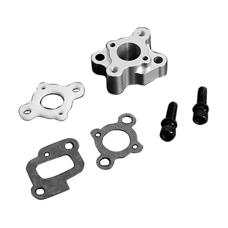 JYYTERD RC Teile Kompatibel Mit HPI Für Baja 5B 5T 5Sc Für Losi 5Ive T Für Rovan 1/5 RC-Autoteile CNC-Ansaugkrümmer-Set Für 23-30,5 Gasmotor von JYYTERD