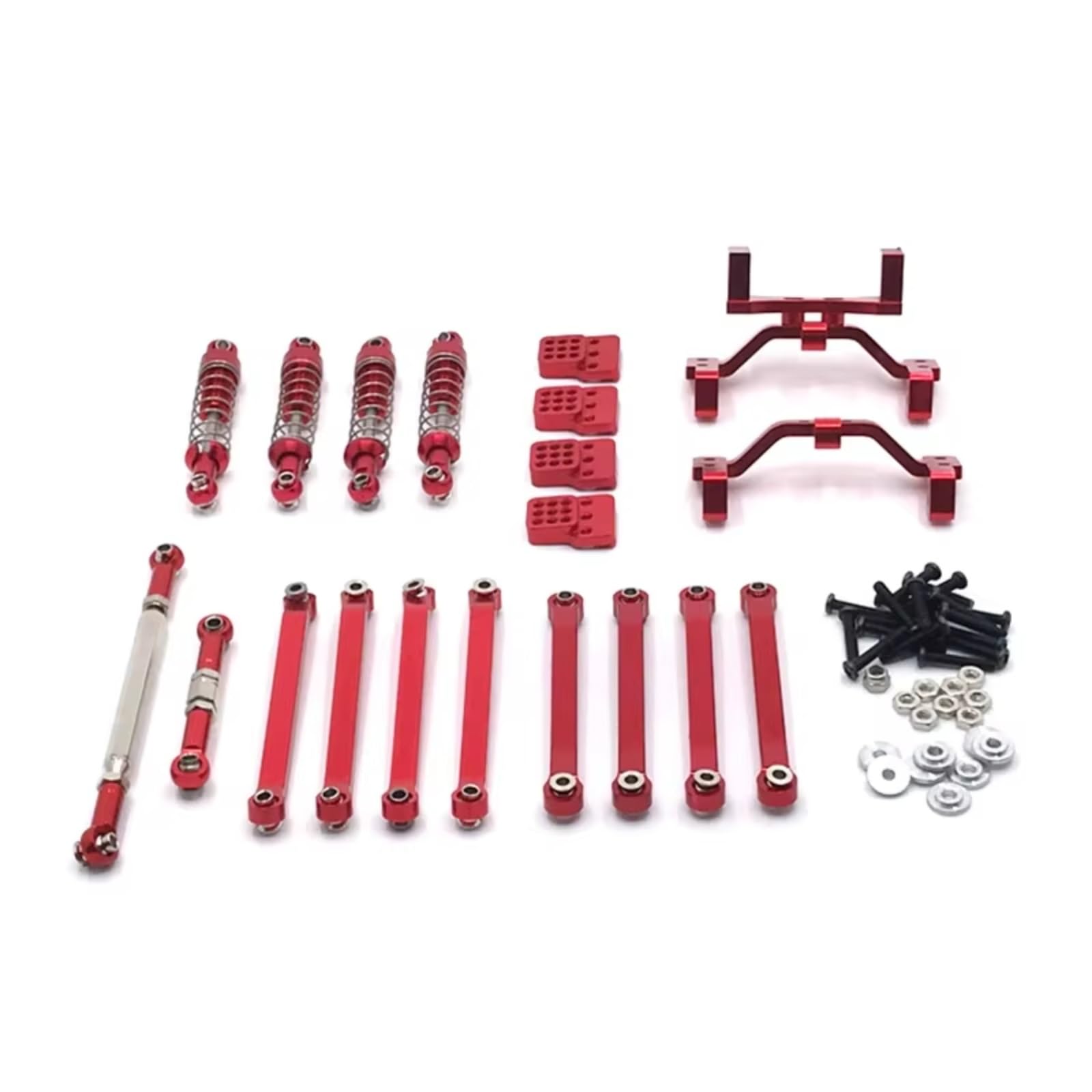 JYYTERD RC Teile Kompatibel Mit MN D90 Für MN99S 1/12 RC-Auto-Tuning-Teile CNC-Metall-Lenkstange Zugstangenhalterung Stoßdämpfersatz von JYYTERD