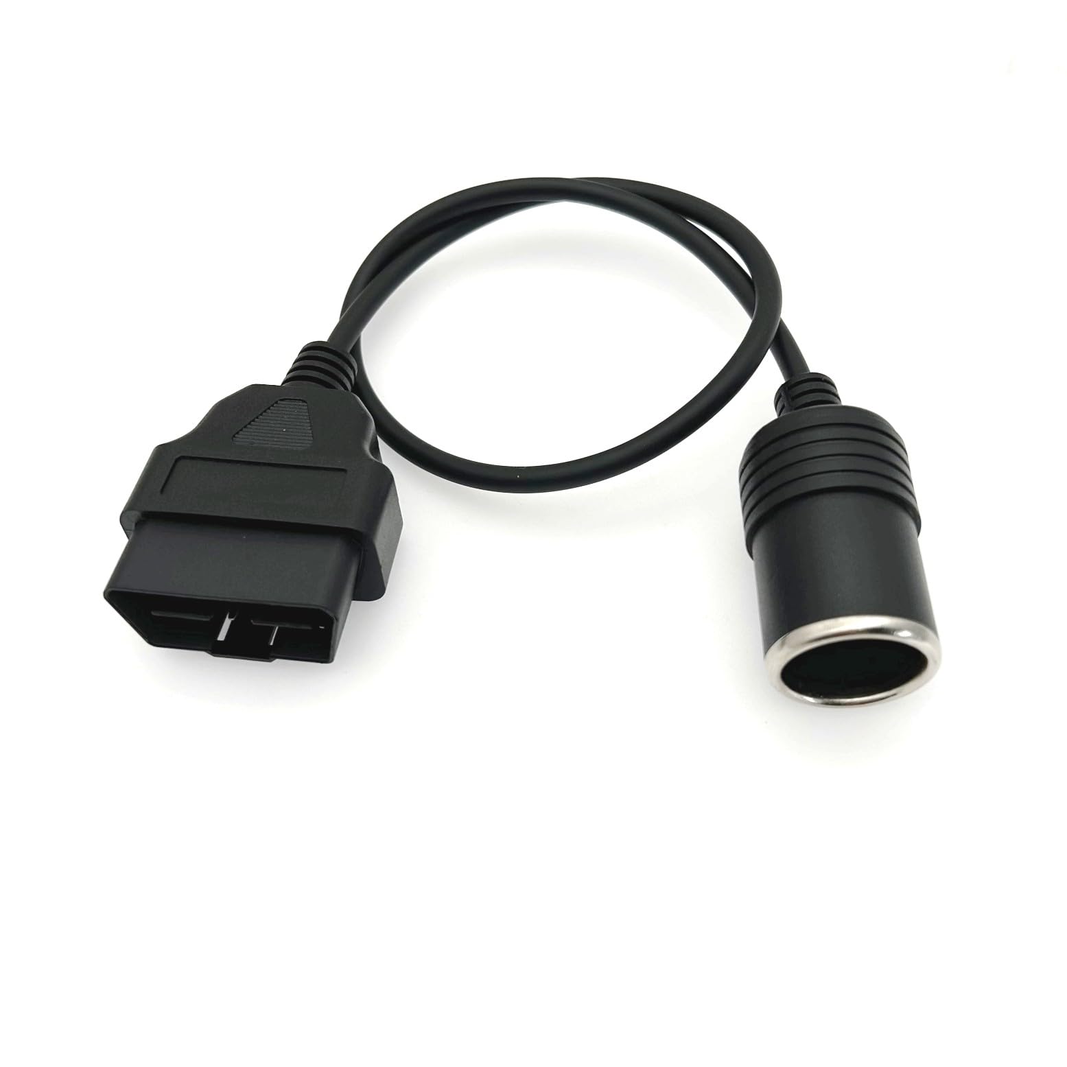 JZK 16-poliger OBD2-Stecker auf Buchse, Zigarettenanzünder-Adapter, Stecker, Fahrzeug-Auto-Verlängerung, Netzteil, 24 AWG, 0,5 m langes Kabel von JZK