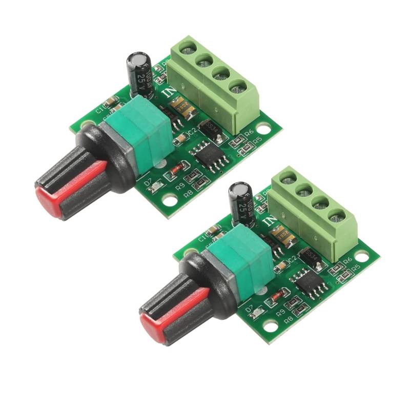 JZK 2 PCS 1.8 V 3 V 5 V 6 V 7,2 V 12 V 2 A 30 W Niederspannungs-DC Motordrehzahlregler PWM 1803BK 1803B Einstellbarer Treiberschalter von JZK