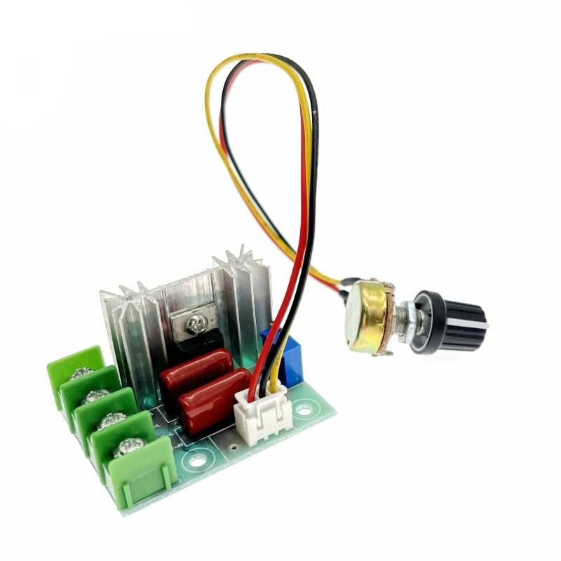 JZK AC 50V-220V 2000W thyristor SCR spanningsregelaar Module Spanningstransformator met knop en draad, krachtige elektronische snelheidsregelaar, lichtdimmer, temperatuurregeling von JZK