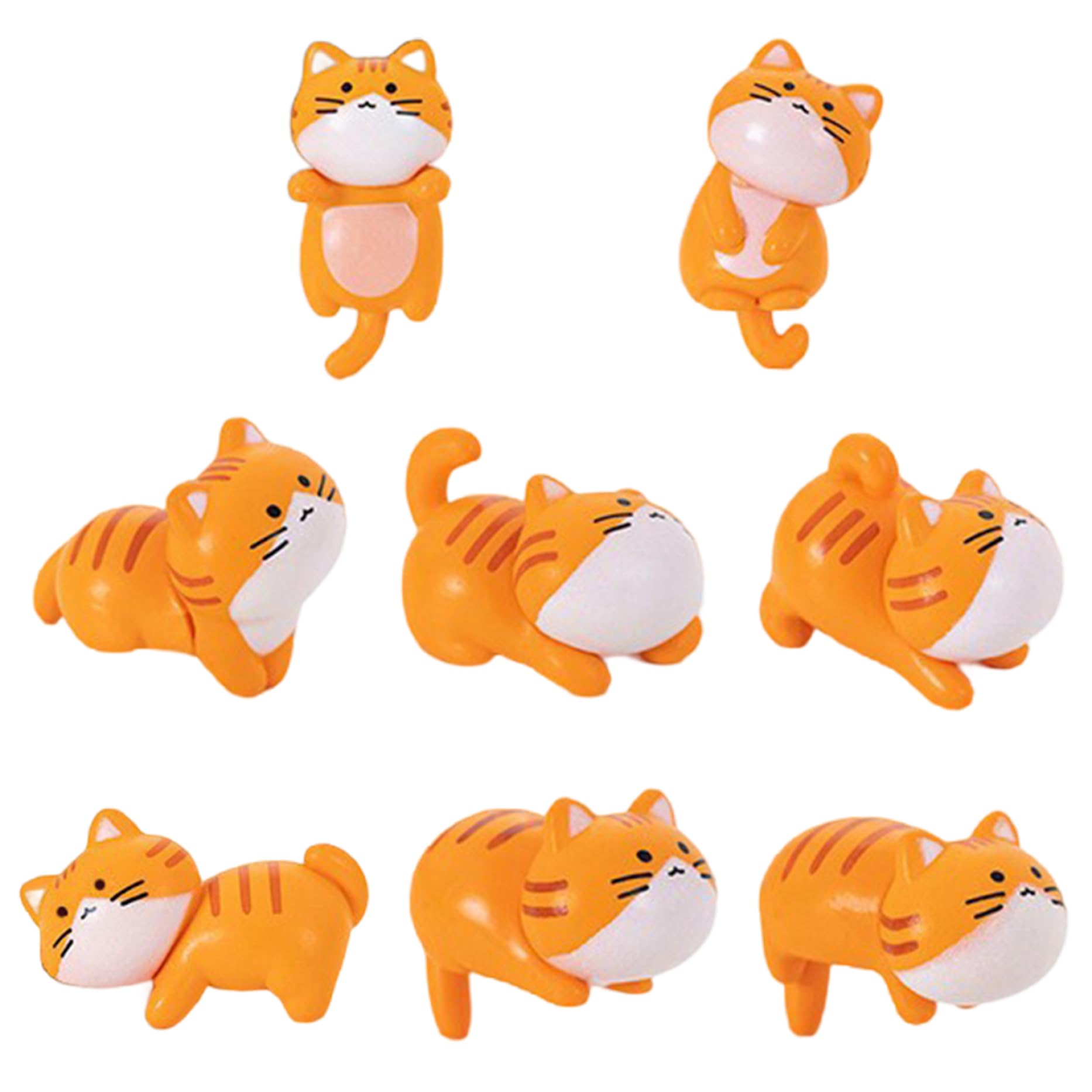 Auto -Armaturenbrettdekorationen, Autoshboardzubehör, 8pcs niedliche Cartoon -Katzen -Cat -Accessoires, dekorative Auto -Armaturenbrettdekorationen für Rückspiegel, Dashboard Decor Geschenke von JZLEJC