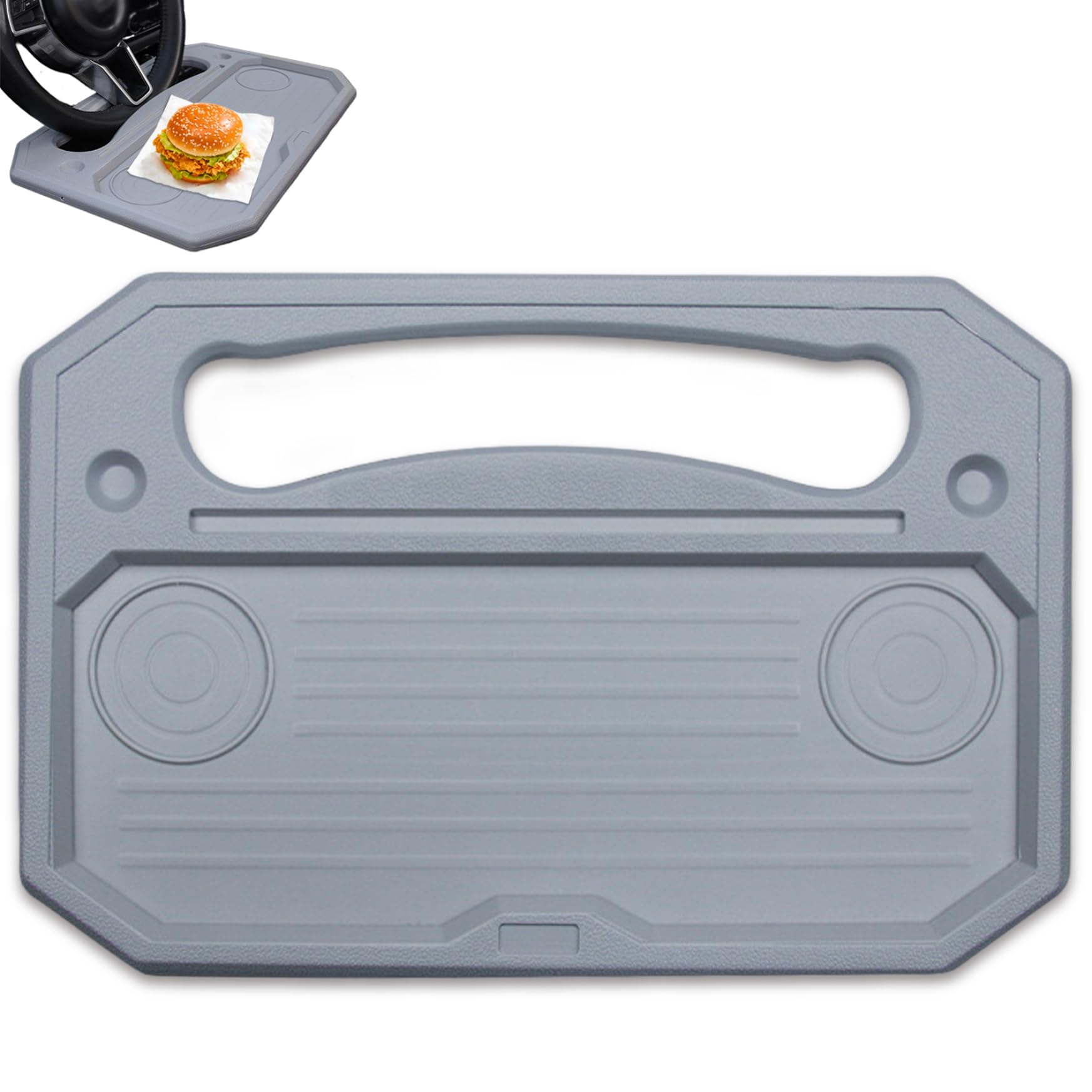 Autoschalen zum Essen, Lenkradschale, 2 in 1 Autoschalen zum Essen und zum Laptop, 11x16.5 doppelseitige Autohalterung Autos mit Stifthalter Auto Road Trip Must Haves Auto Accessoires von JZLEJC