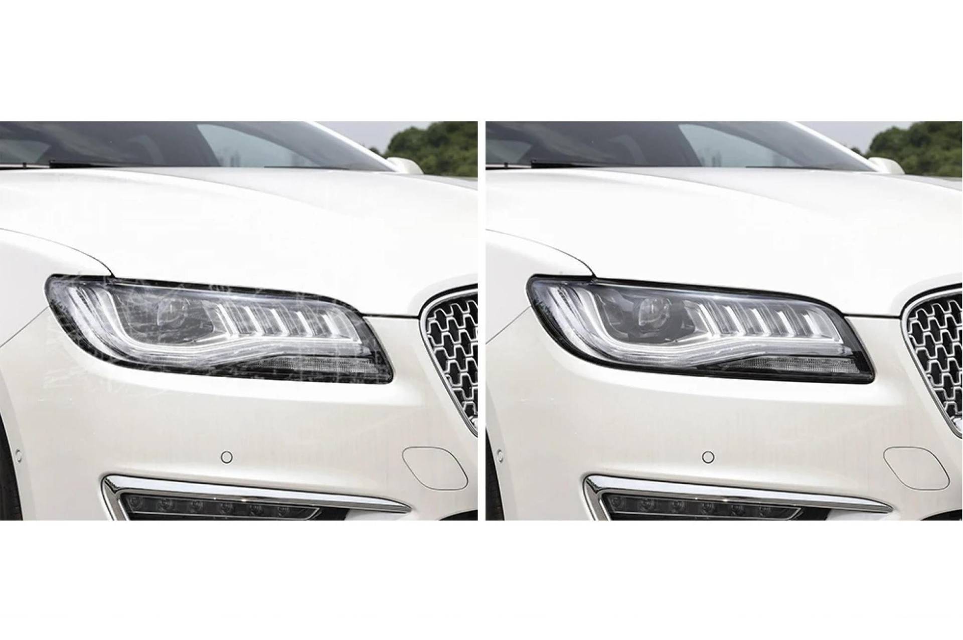 2 Stück Auto Scheinwerfer Schutzfolie Scheinwerfer Transparent Schwarz TPU Aufkleber, für Lincoln MKZ 2017 2018 2019 2020 Zubehör geschwärzt von JZPFC