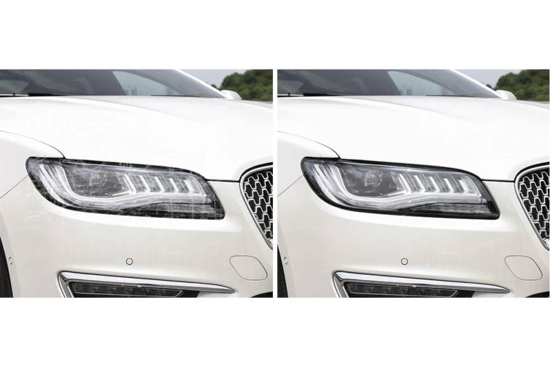 2 Stück Auto Scheinwerfer Schutzfolie Scheinwerfer Transparent Schwarz TPU Aufkleber, für Lincoln MKZ 2017 2018 2019 2020 Zubehör geschwärzt von JZPFC