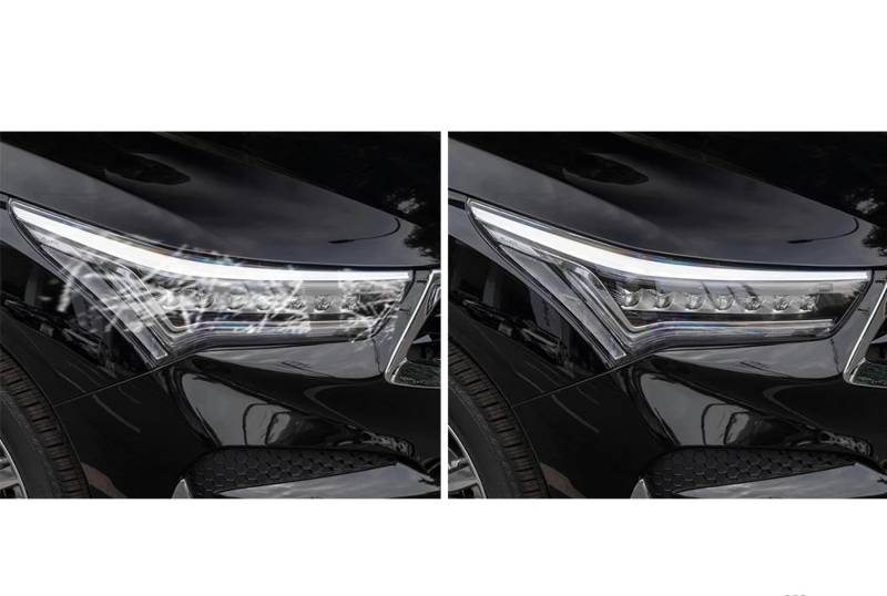 2 Stück Auto Scheinwerfer Schutzfolie Wiederherstellung Transparenter Schutz Schwarz TPU Aufkleber, für Acura RDX 2019 2020 Zubehör geschwärzt von JZPFC