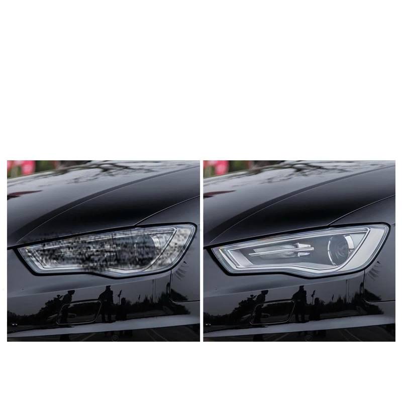 Auto Frontlicht Transparent TPU Aufkleber Scheinwerfer Schutzfolie, für Audi S3 8V S4 B8 B9 S5 S6 C7 C8 S7 S8 TTS 2020 Zubehör S42013-2015 von JZPFC