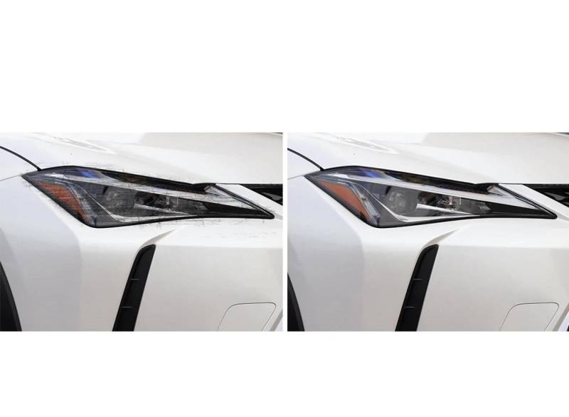 Auto Scheinwerfer Schutzfolie Frontlicht Transparent Rauchschwarz TPU Aufkleber, für Lexus UX UX250h UX200 2019 2020 Zubehör geschwärzt von JZPFC