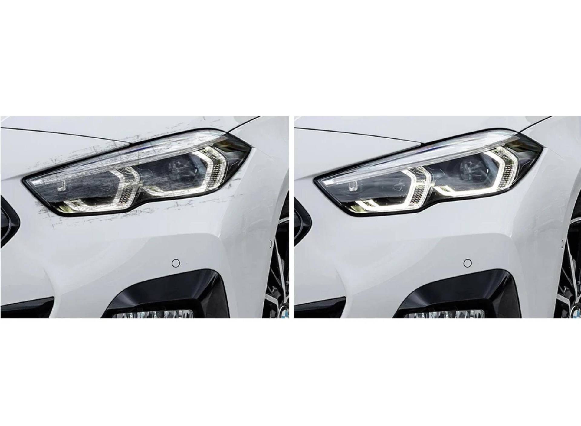 Auto Scheinwerfer Schutzfolie Frontlicht Transparent Schwarz TPU Aufkleber, Für BMW 2er F44 Gran Coupe M235i 220d Zubehör F44Geschwärztet von JZPFC