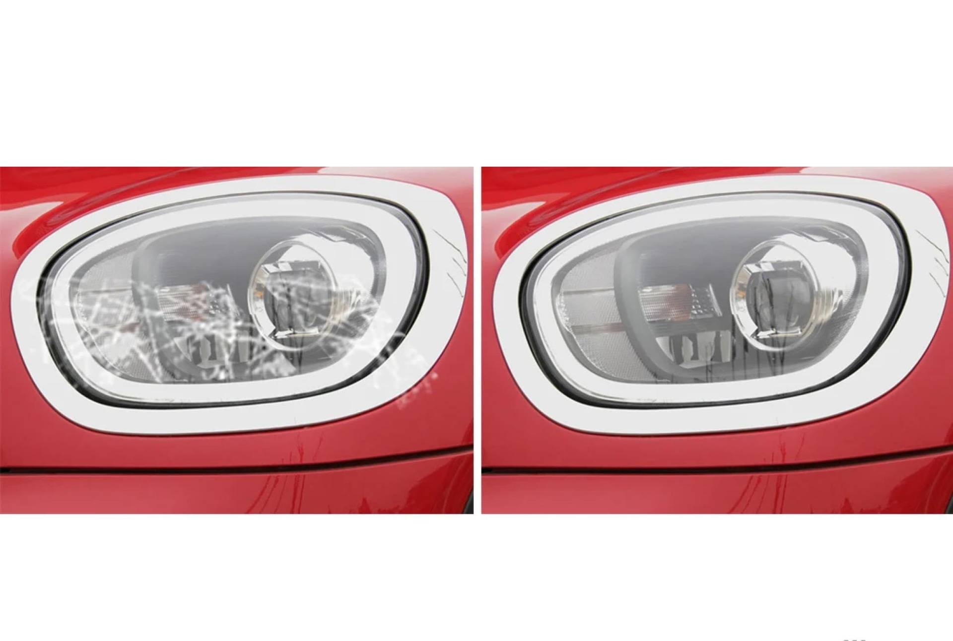 Auto Scheinwerfer Schutzfolie Scheinwerfer Restaurierung Transparent Schwarz TPU Aufkleber, Für Mini Cooper Countryman F60 JCW Zubehör Transparent von JZPFC