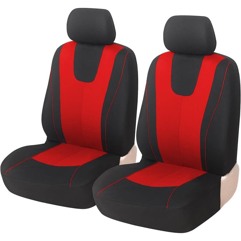 JZWJNFYY Autositzbezüge Universal Fit KomplettsetAuto für Suzuki Jimny (2000-2002) Sitzbezug Set,Automotive Stuhl Fall Protector,Perfekter Schutz Für Autositze,2 Front Seats red von JZWJNFYY