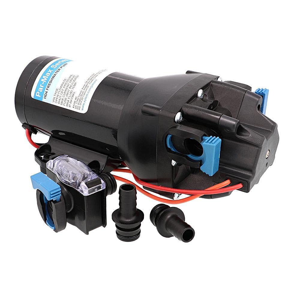 Jabsco Q402J-115S-3A, ParMax HD4-24V 4GPM 40PSI, robuste Süßwasser-Förderpumpe, schwarz von Jabsco