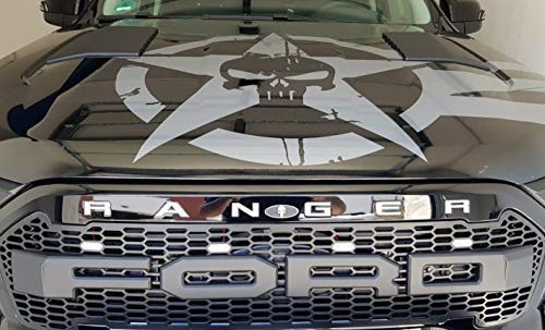 Ranger Gel-Inlays Front Schriftzug Gelembleme Badges (BJ 2015-2019, Grau) von Jackplott