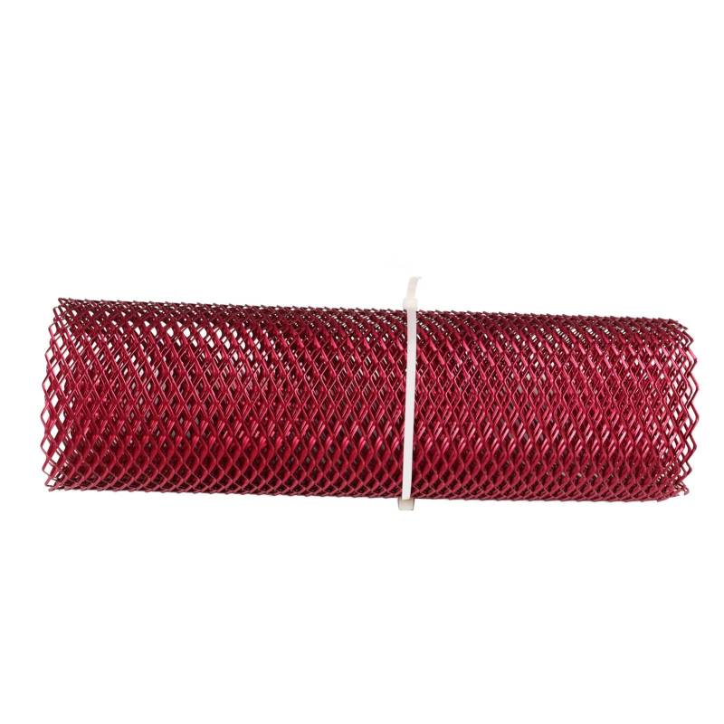 Jadeshay 100 X 33 Cm Auto-Kühlergrill-Netzblech, Aluminium-Universal-Stoßstangengitter Für Nebelscheinwerferrahmen-Lufteinlass, 2 X 1 Cm Loch(rot) von Jadeshay