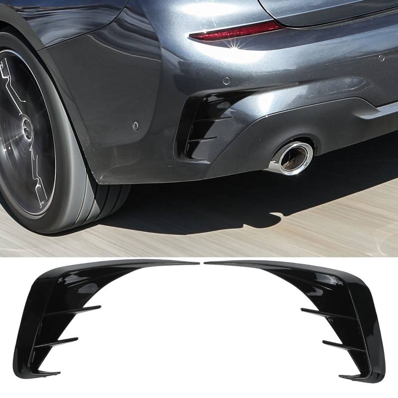 Jadeshay Heckstoßstangen Spoiler, Auto Heckstoßstange Lip Diffusor Hecksplitter Canard Protector für M Sport Style für 3er G20 320i 325i 330i 2019(Klavier schwarz) von Jadeshay