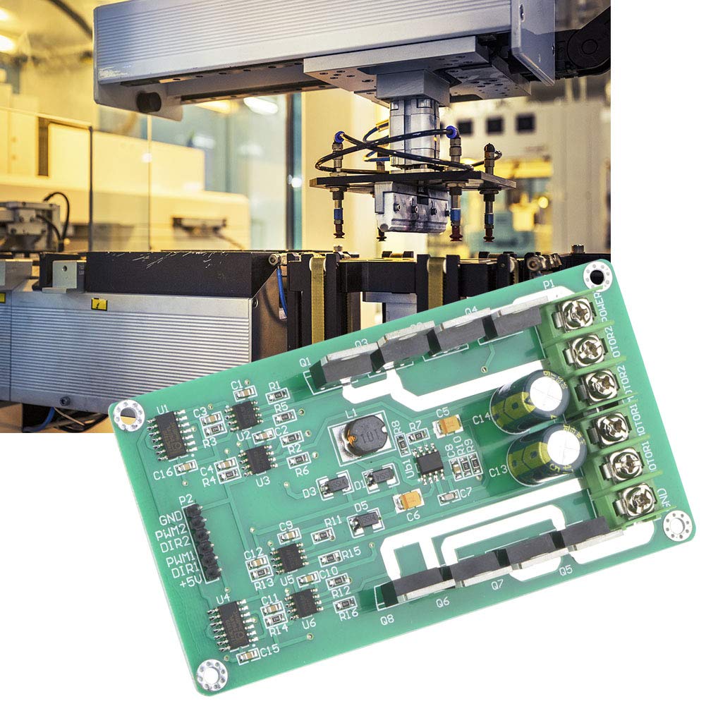 Jadeshay Motortreibermodul, 30A Duale Motortreibermodulplatine H-Brückentreiberchip DC IRF3205 MOSFET 3-36V 10A Peak von Jadeshay