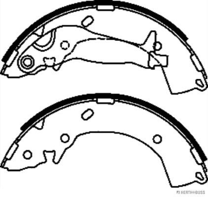 Bremsbackensatz Hinterachse Jakoparts J3500524 von Jakoparts